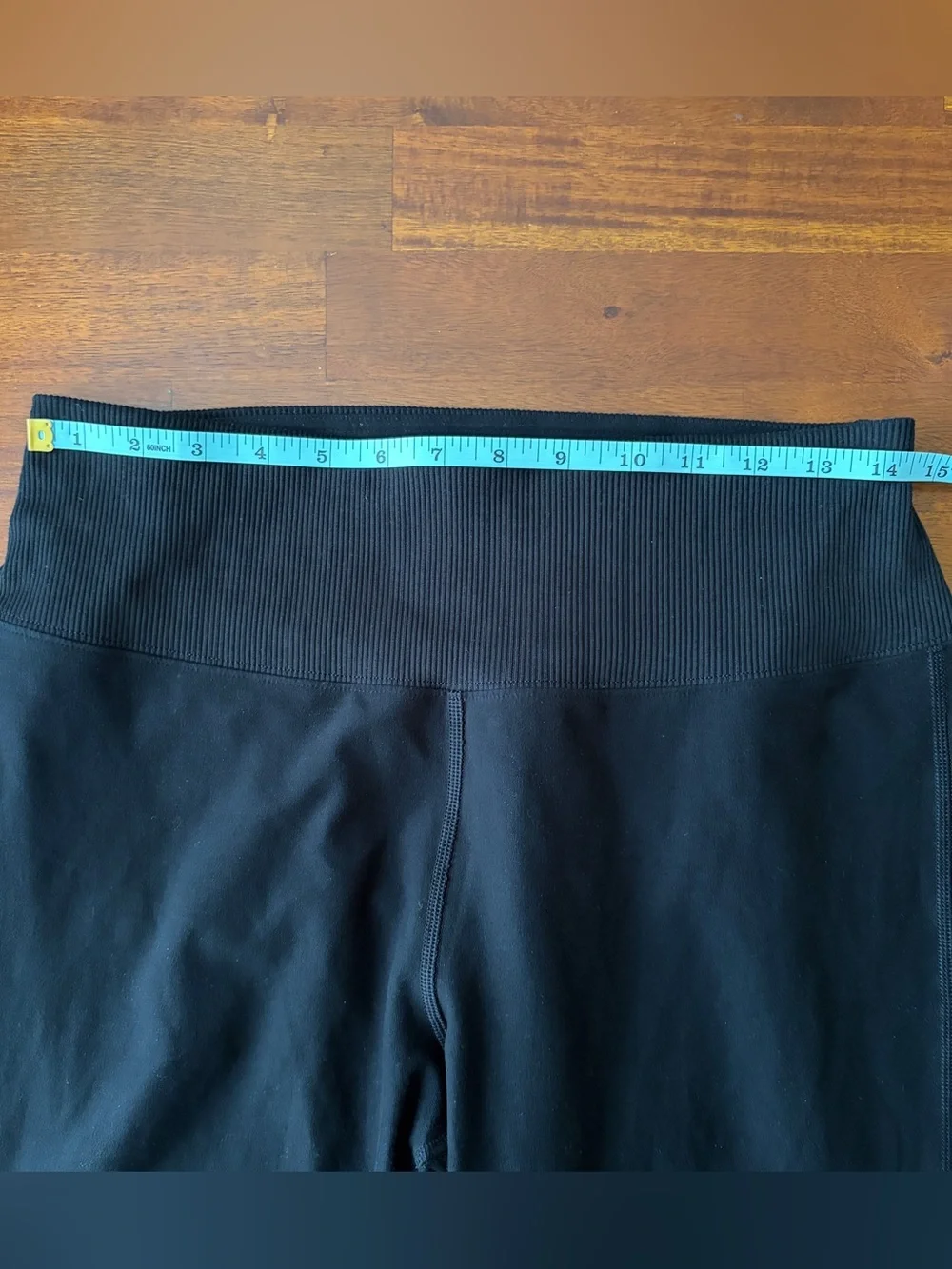 Alo Yoga Black Alosoft High Waist Lounge Leggings With Ribbed Waist Ankles